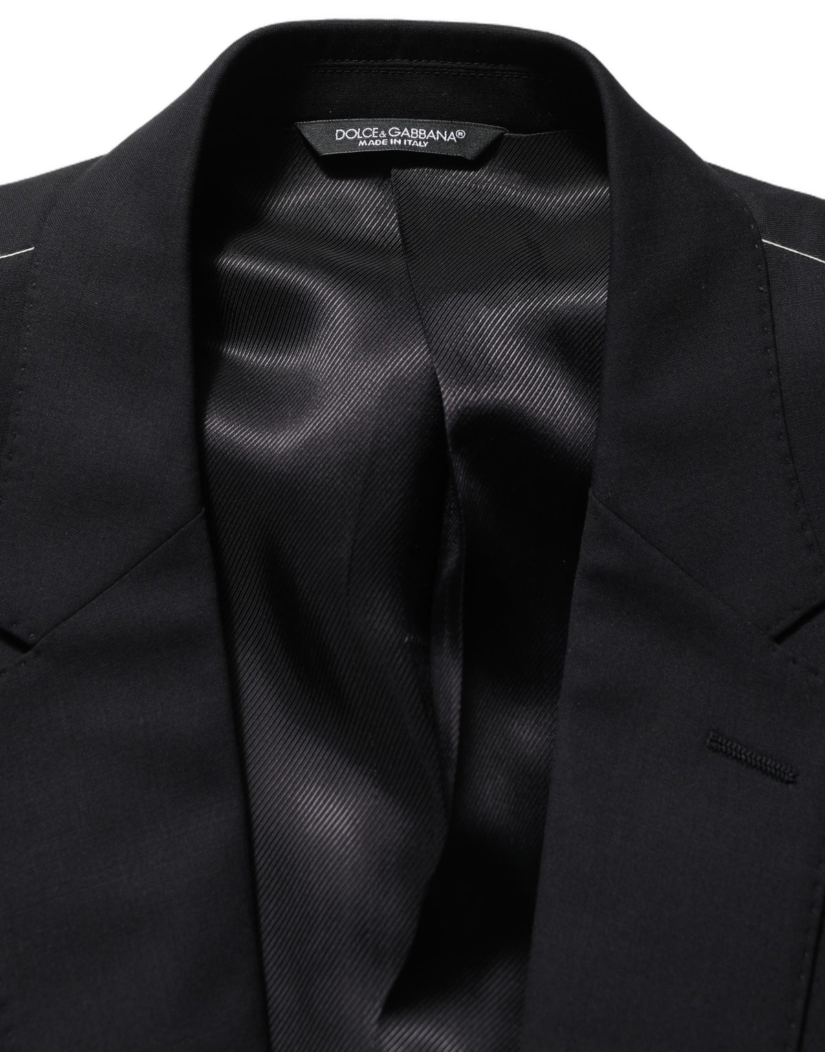 Dolce & Gabbana Dark Blue Wool Single Breasted Blazer Jacket