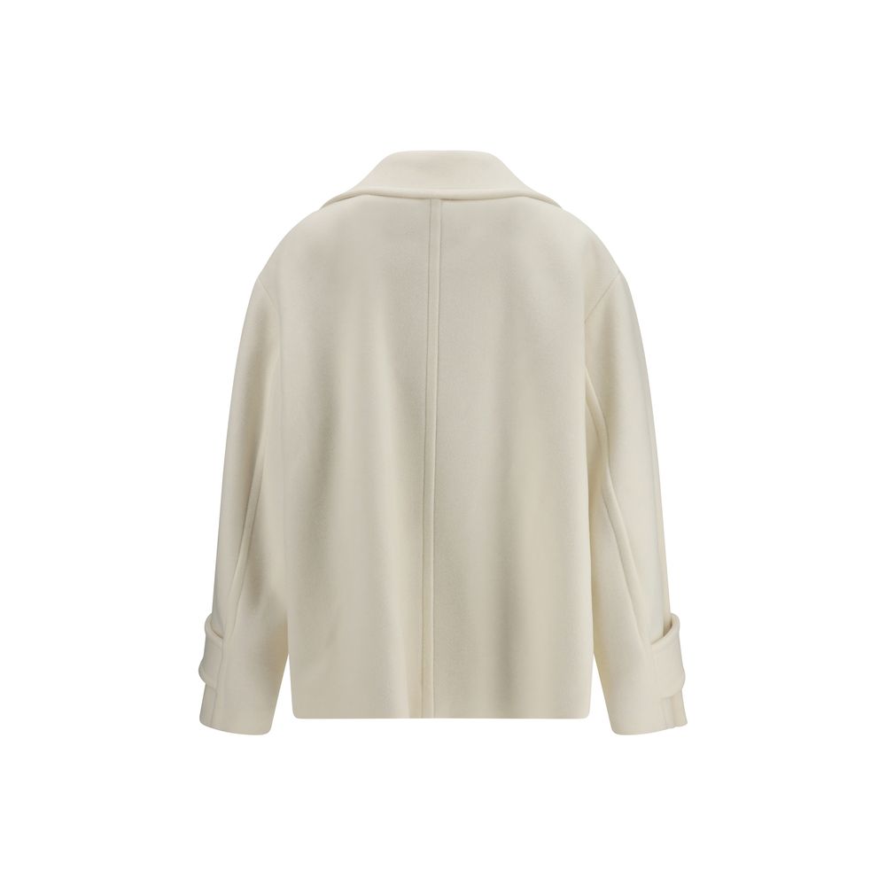 Chloé White Wool Oves Aries Coat