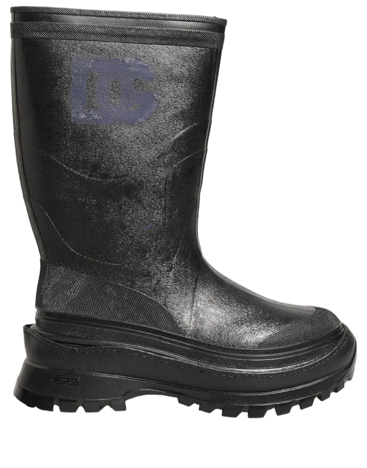 Dolce & Gabbana Black PVC Pull On Rain Boots Men Shoes