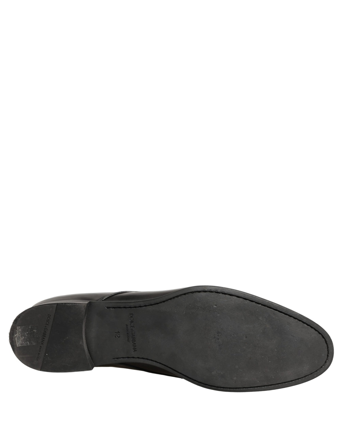 Dolce & Gabbana Black Leather Men Derby Dress Formal Shoes