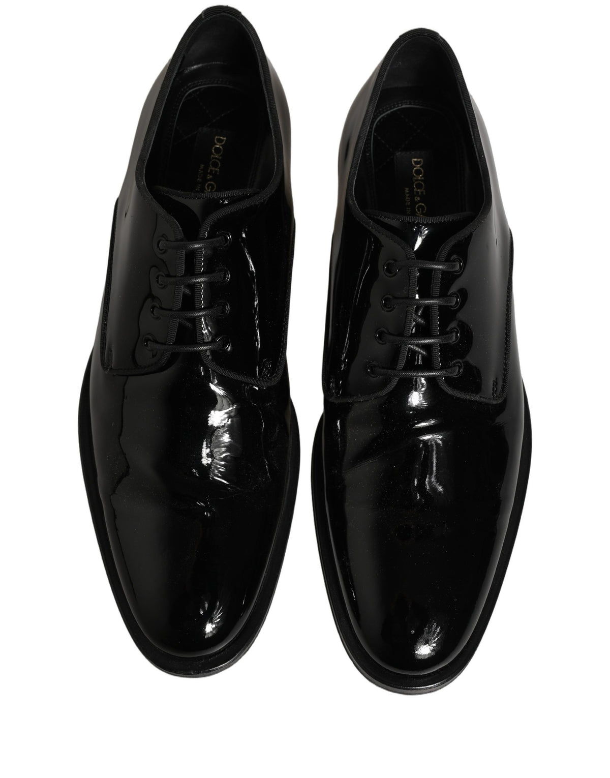 Dolce & Gabbana Black Leather Men Derby Dress Men Formal Shoes