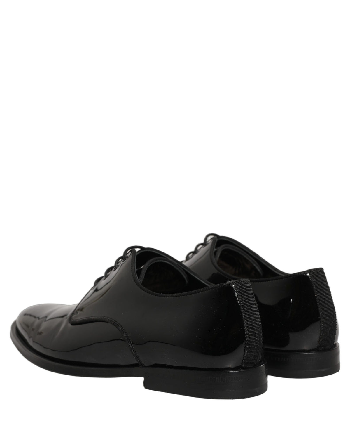 Dolce & Gabbana Black Leather Men Derby Dress Men Formal Shoes