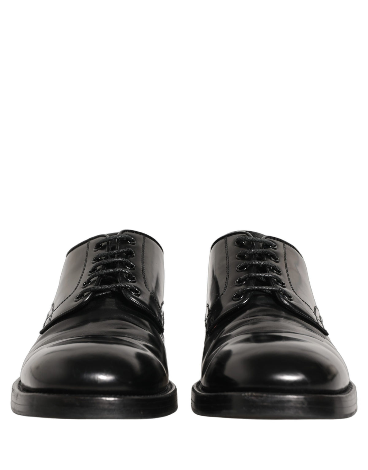 Dolce & Gabbana Black Leather Derby Dress Men Formal Shoes