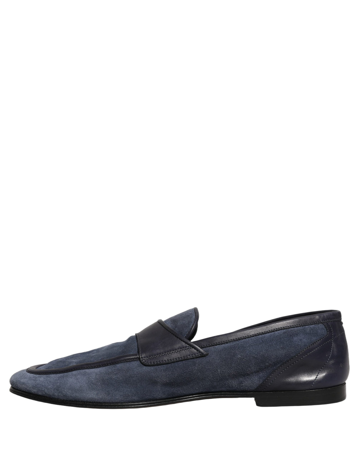 Dolce & Gabbana Blue Suede Leather Loafers Moccasins Shoes