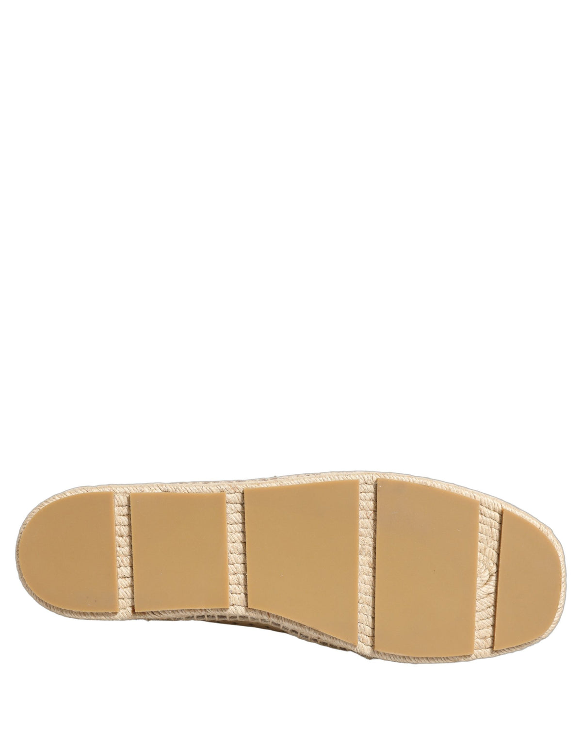 Dolce & Gabbana Beige Leather Cutout Logo Espadrilles Shoes