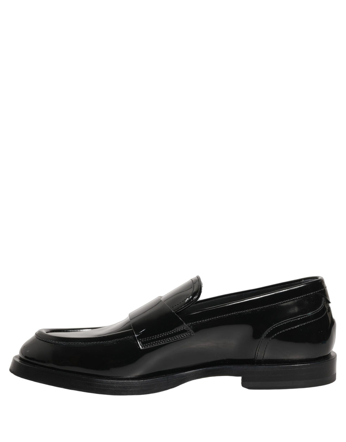 Dolce & Gabbana Black Leather Formal Men Dress Loafers Shoes