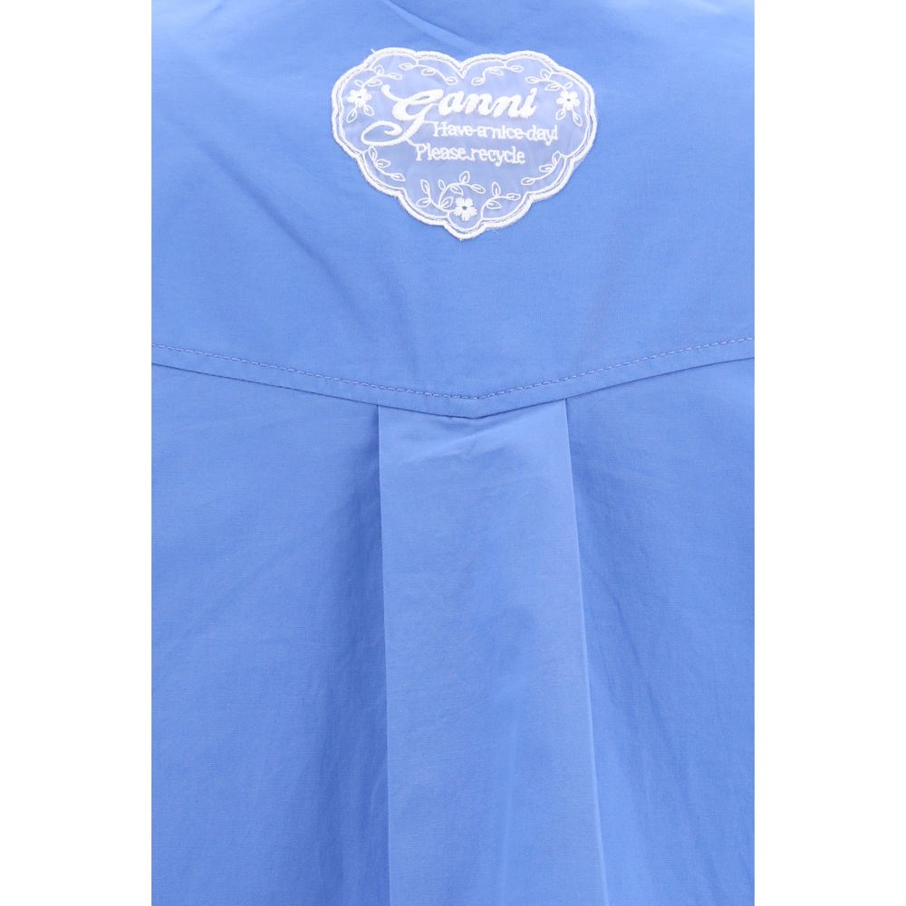 Ganni Blue Cotton Shirt