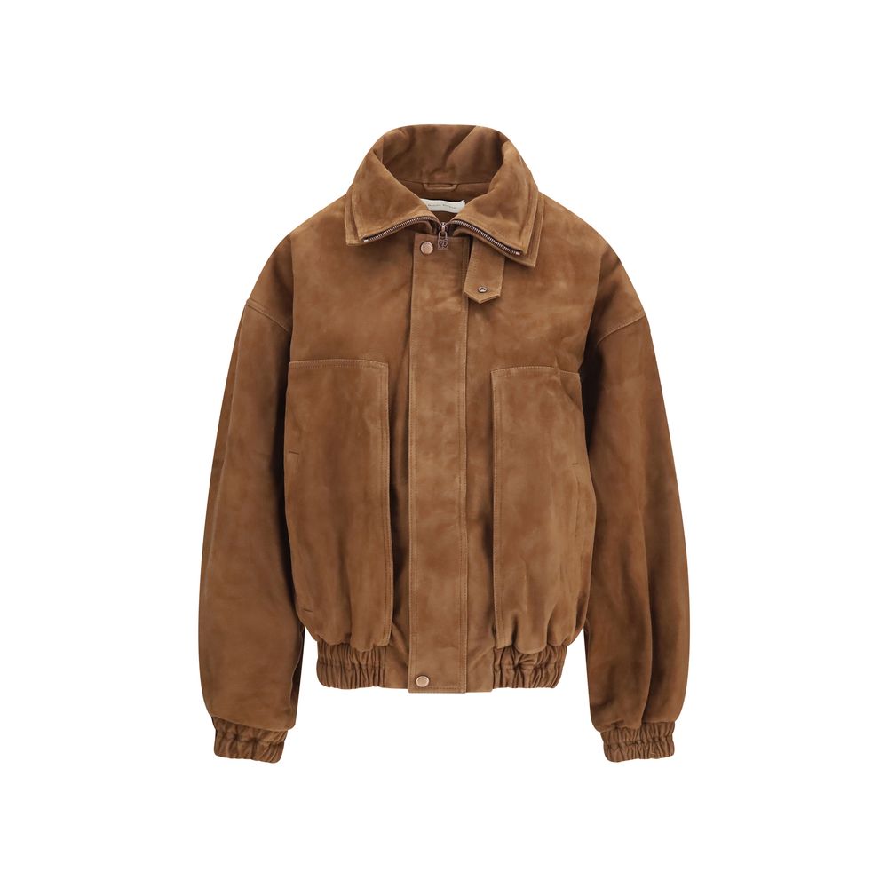 Magda Butrym Brown Suede Leather Bomber
