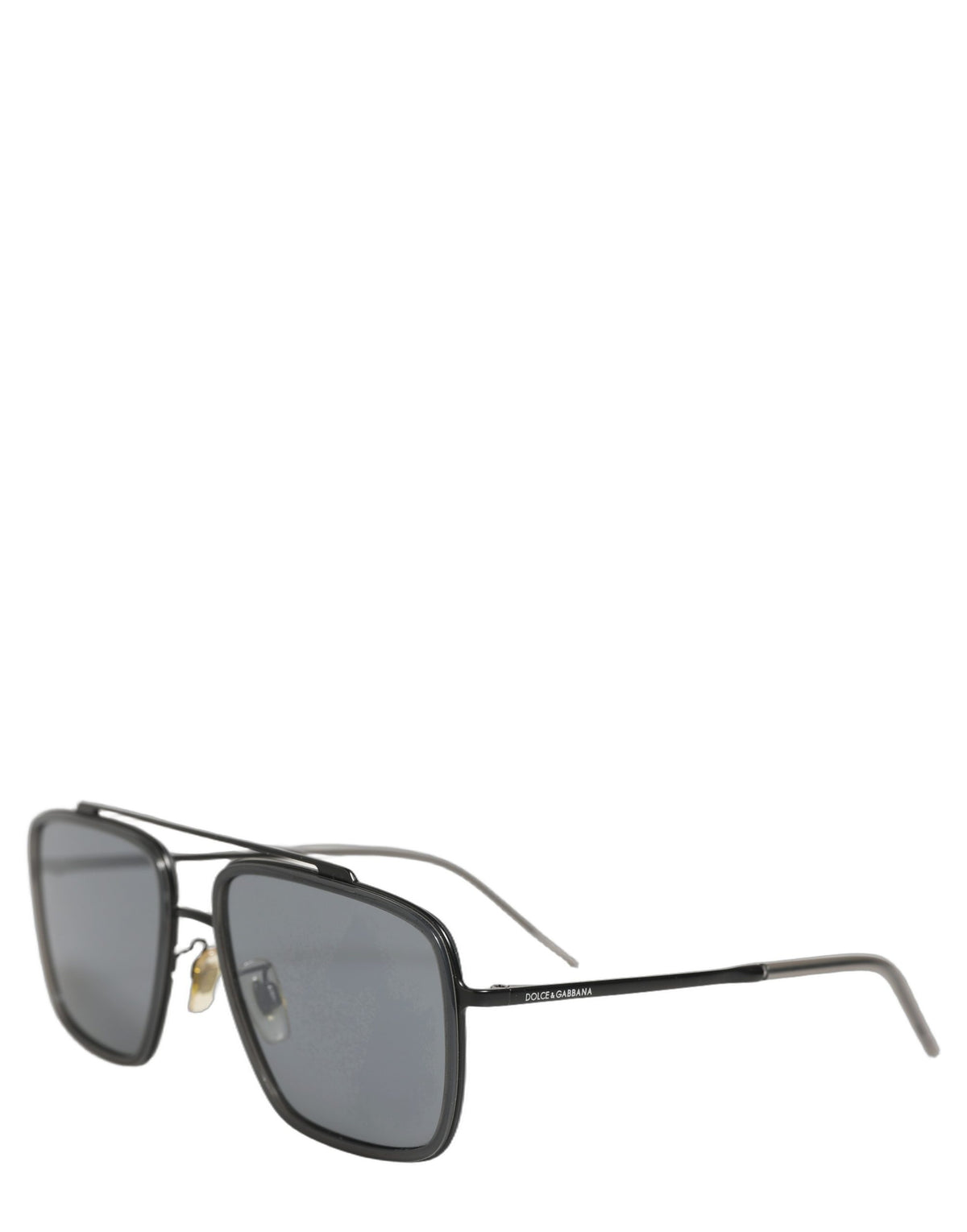 Dolce & Gabbana Women DG2262 Black Metal Square Frame Eyewear Sunglasses