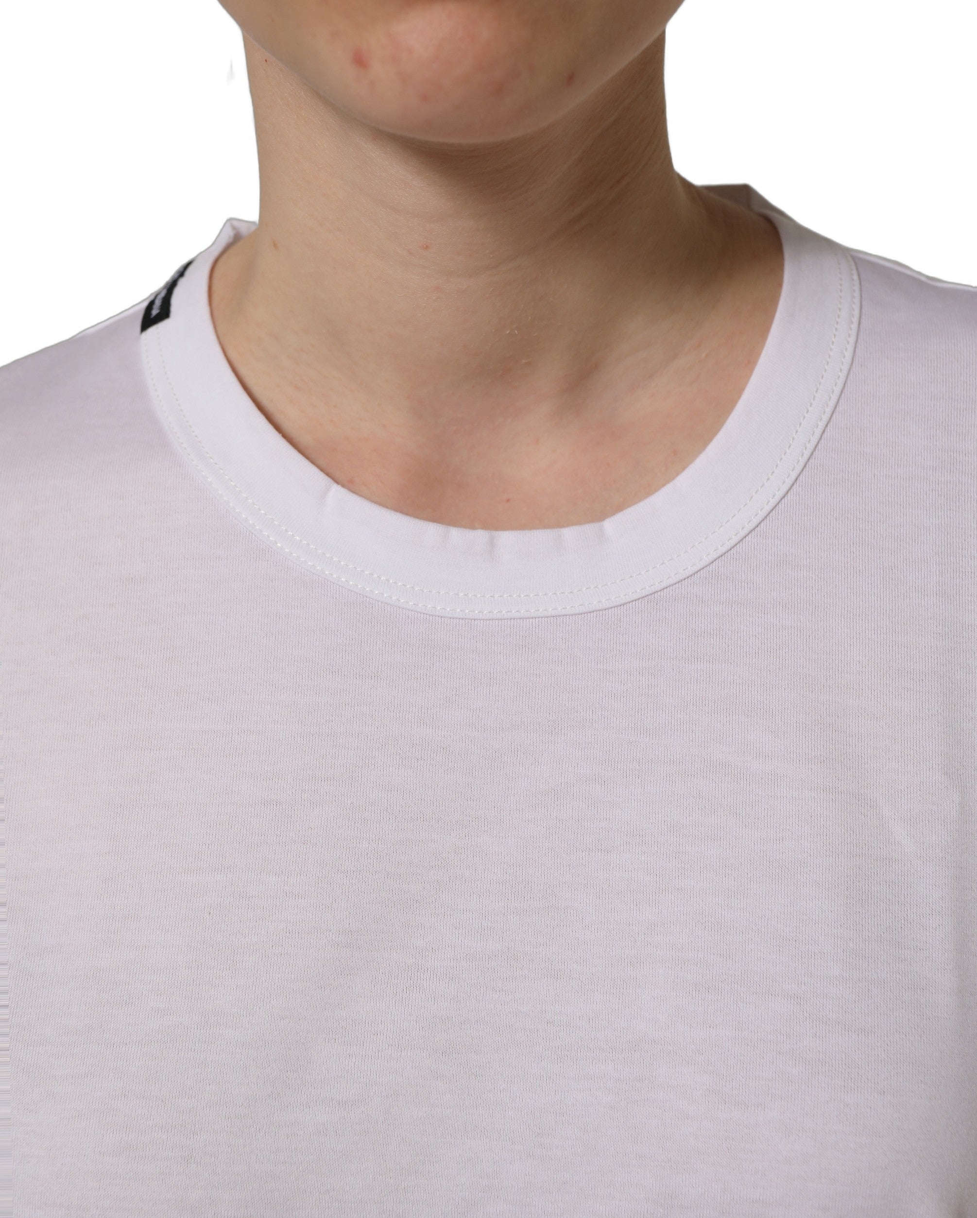 Dolce & Gabbana White Cotton Crew Neck Short Sleeves T-shirt