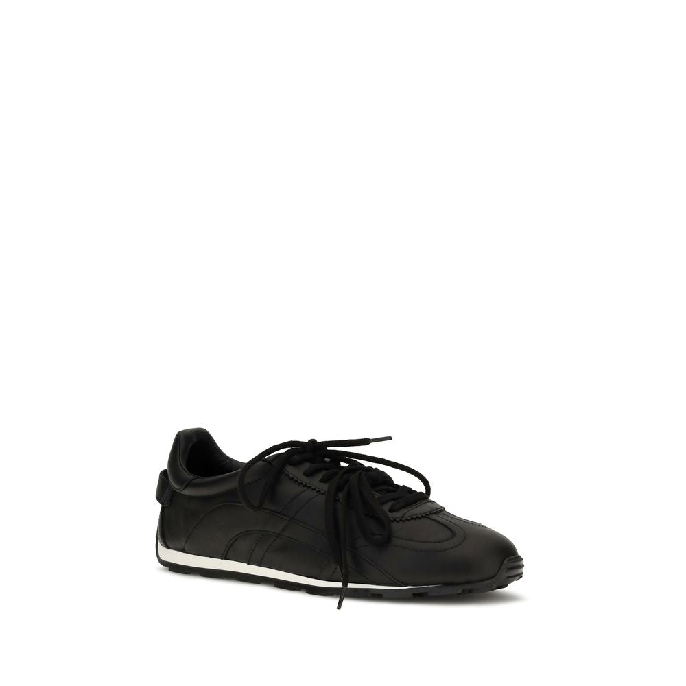 Dsquared² Black Calf Leather Bos Taurus Athletic Sneakers