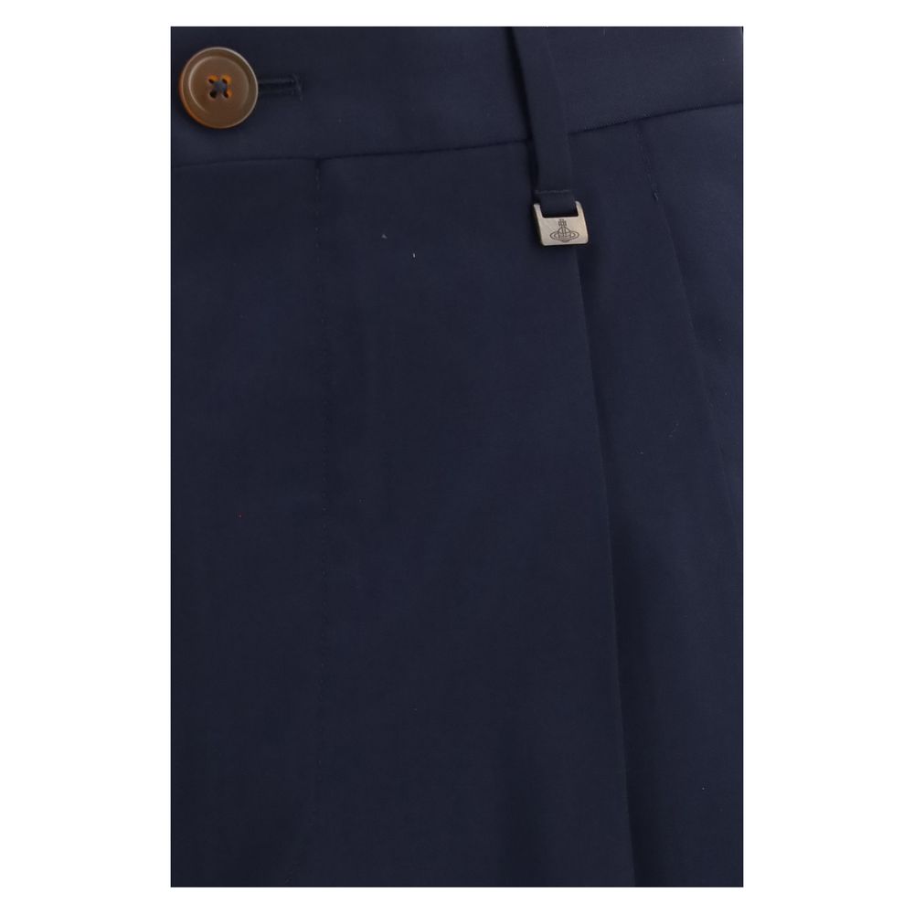 Vivienne Westwood Blue Wool Oves Aries Dress Pants