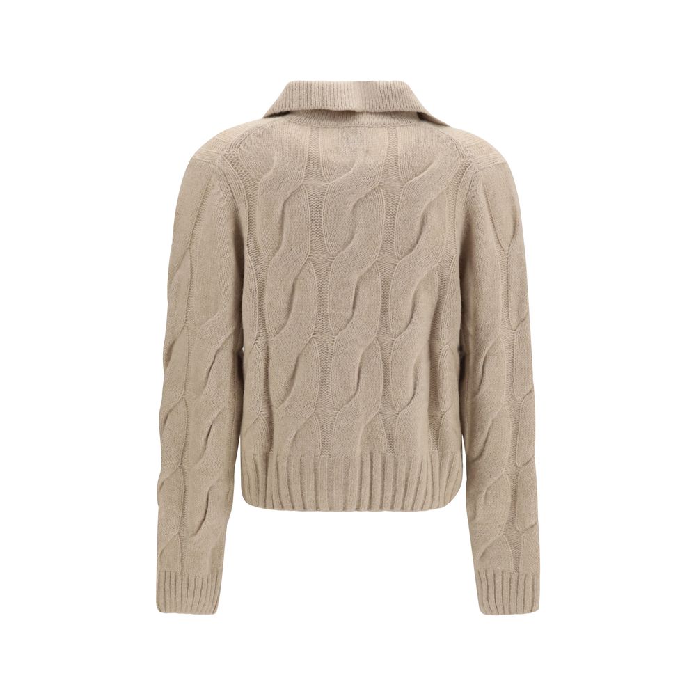 Allude Beige Cashmere Cardigan