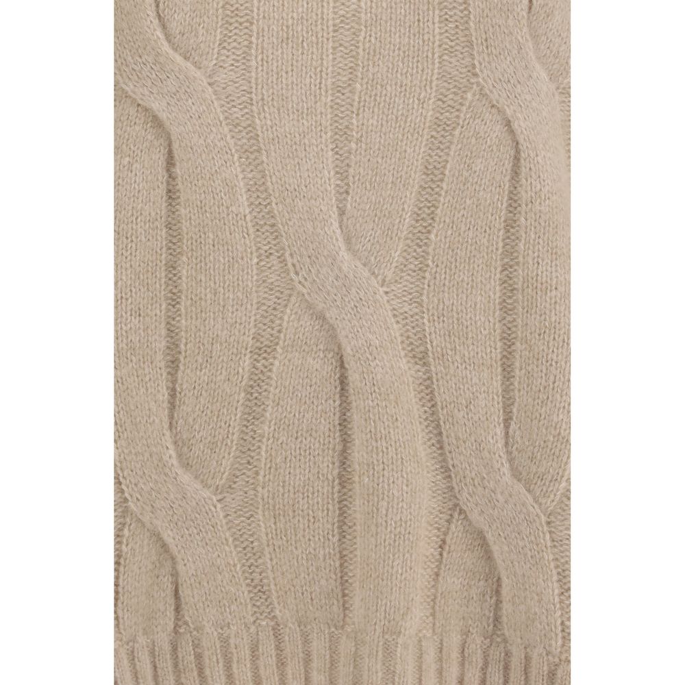 Allude Beige Cashmere Sweater