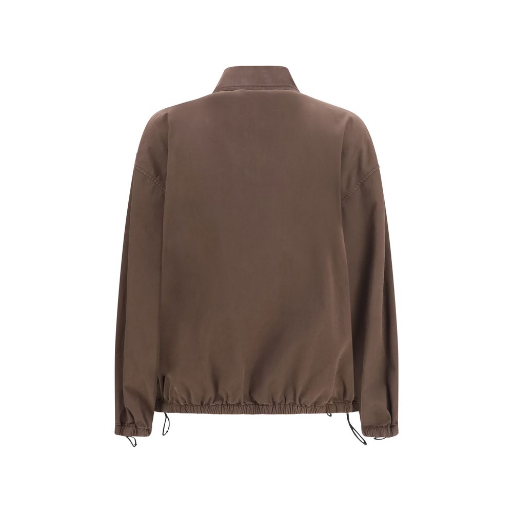 Miu Miu Brown Cotton Full-Length Jacket