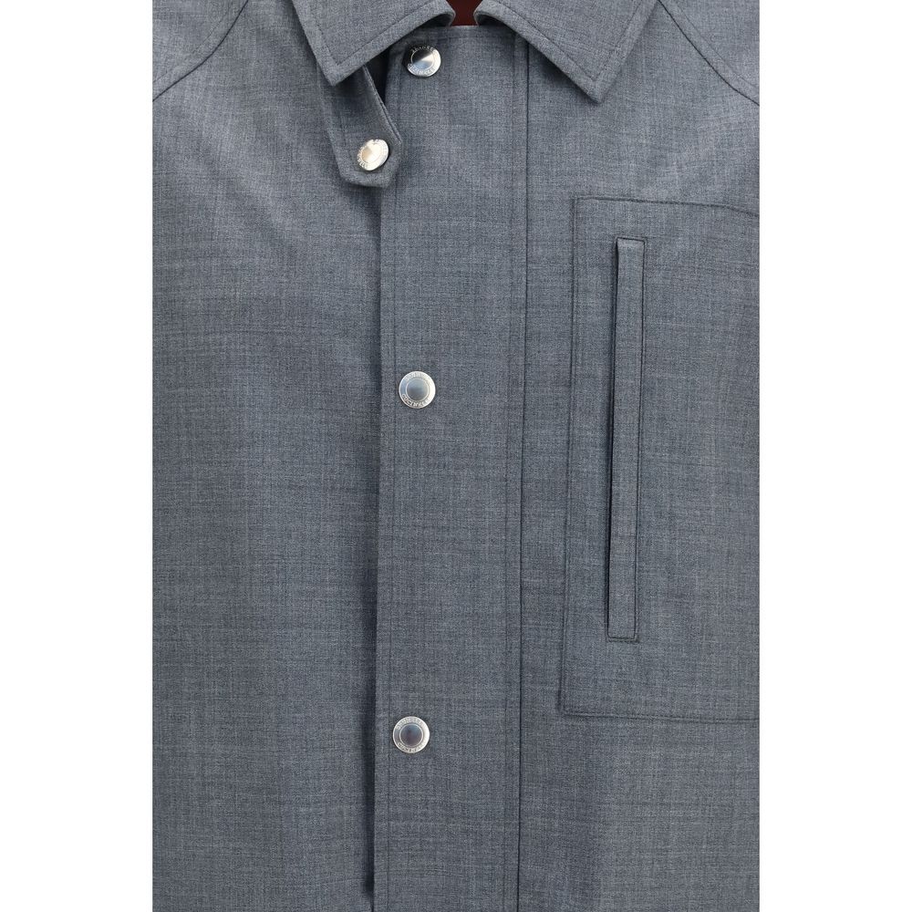 Brunello Cucinelli Gray Wool Oves Aries Full-Length Jacket