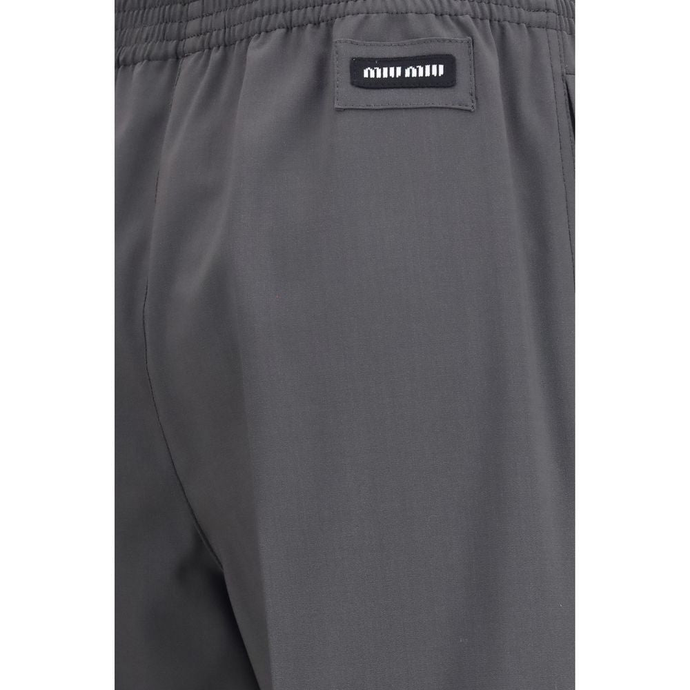 Miu Miu Gray Wool Oves Aries Casual Pants
