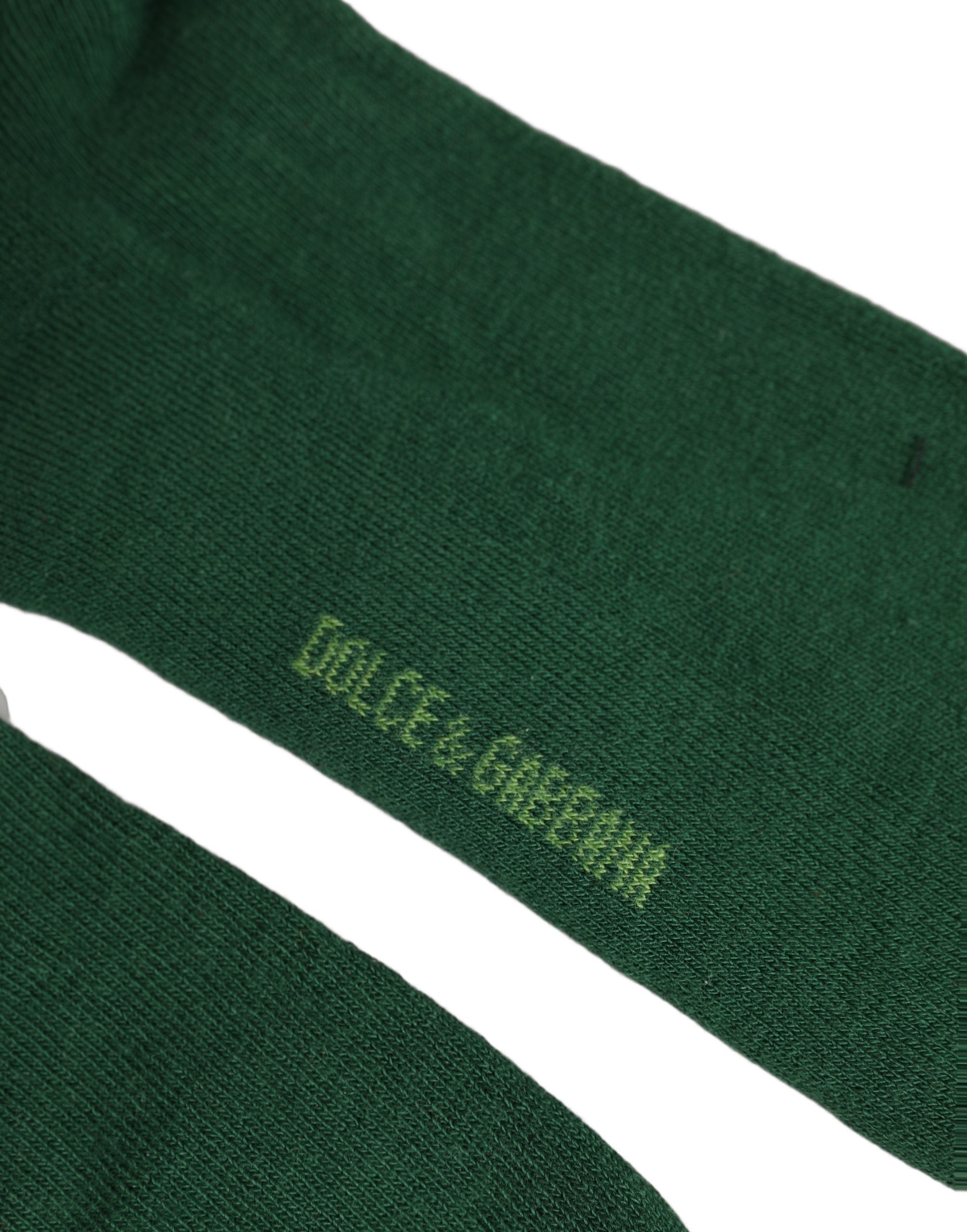 Dolce & Gabbana Green DG Logo Nylon Mid Calf Accessory Socks
