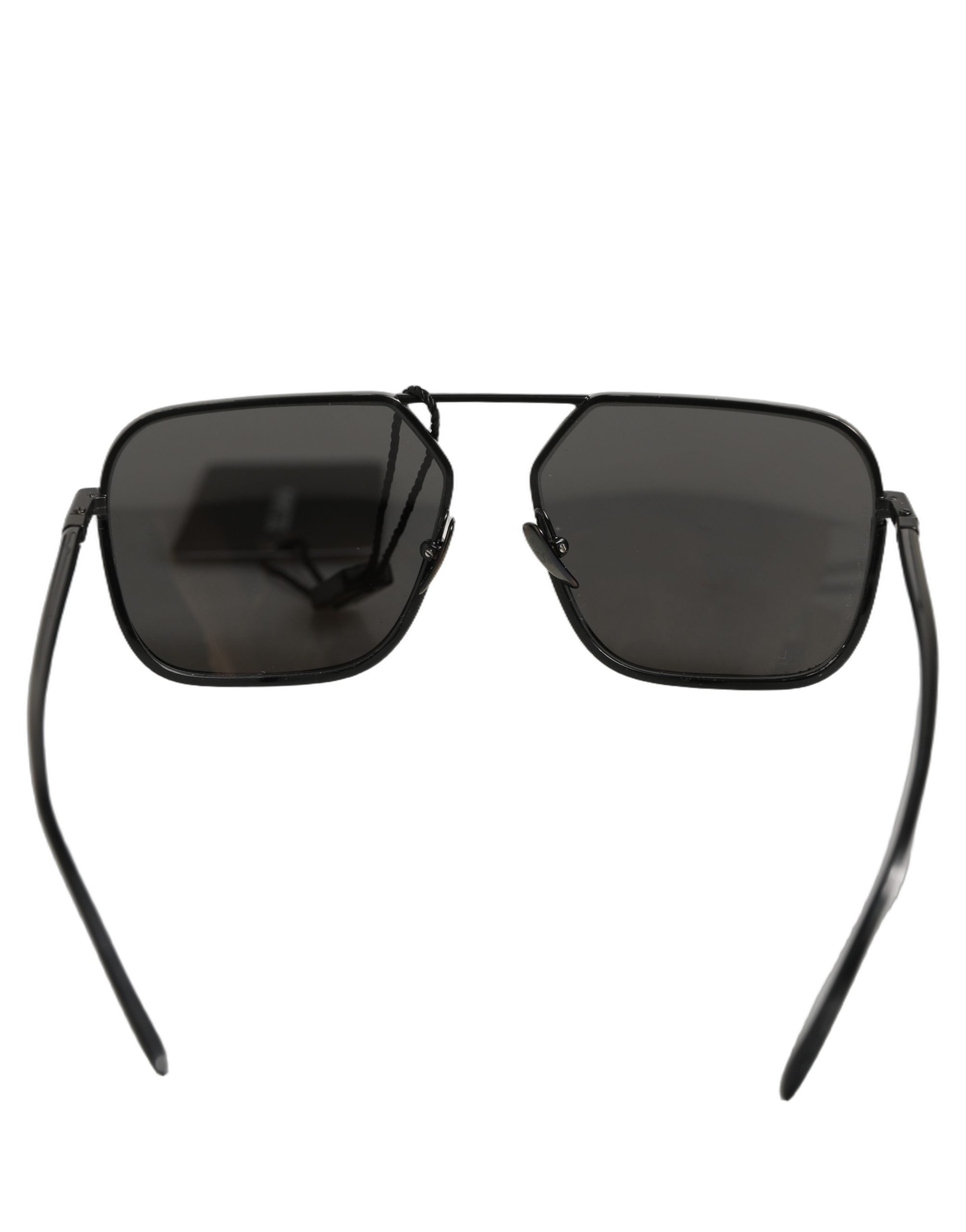 Dolce & Gabbana Black DG2193J Rectangular Metal Frame Eyewear Sunglasses