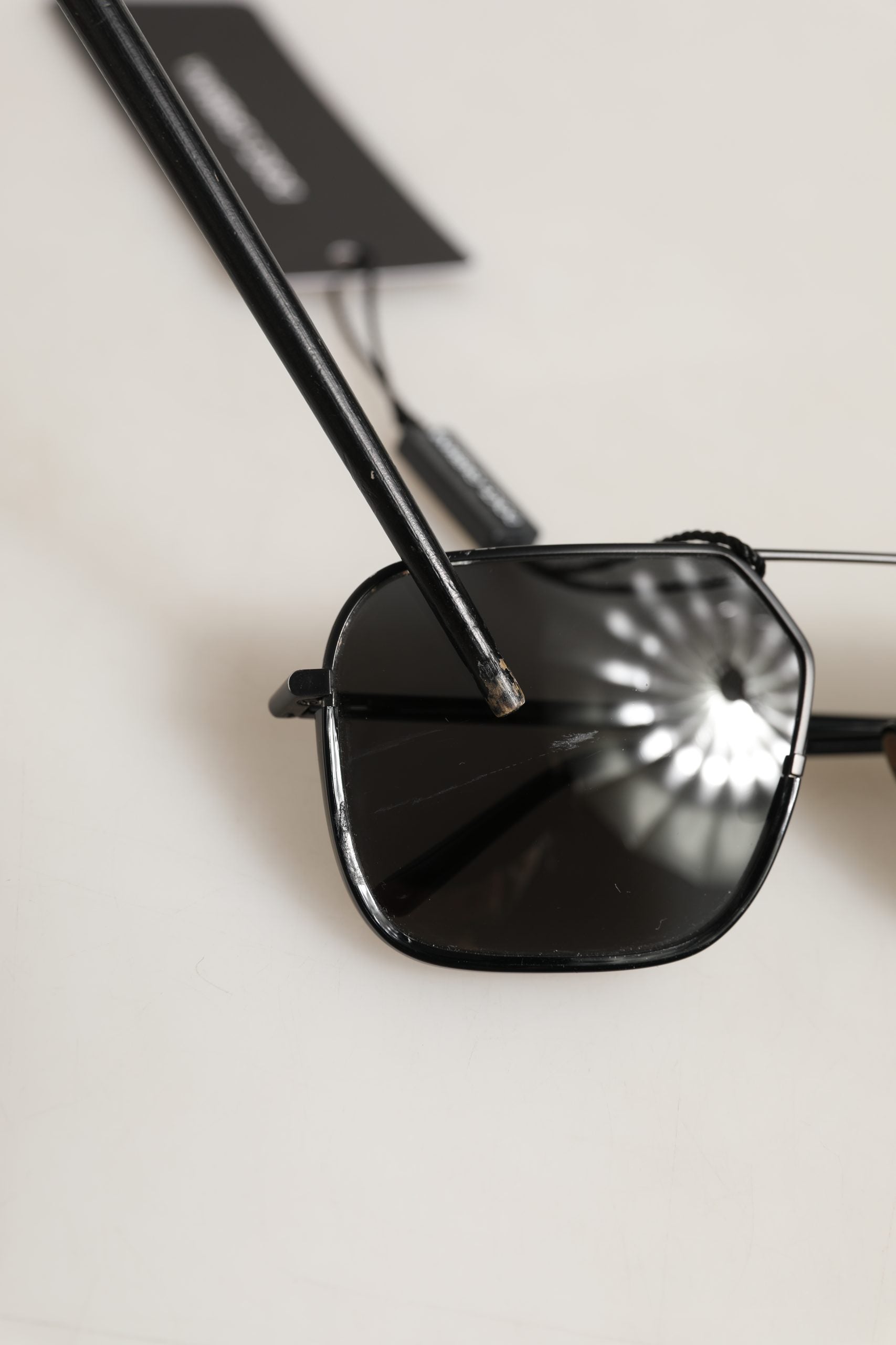 Dolce & Gabbana Black DG2193J Rectangular Metal Frame Eyewear Sunglasses