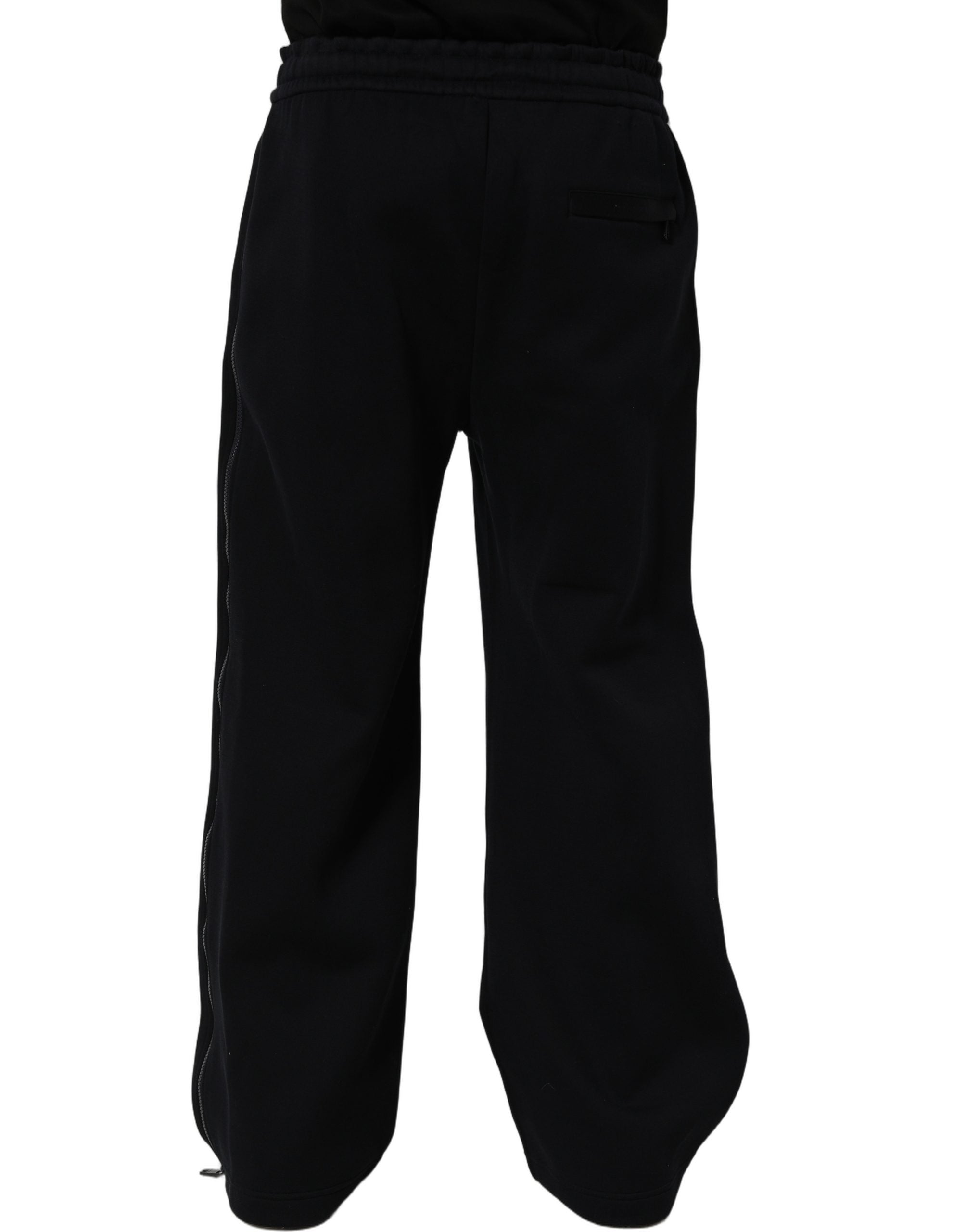 Dolce & Gabbana Dark Blue Relaxed Wide Leg Men Jogger Pants