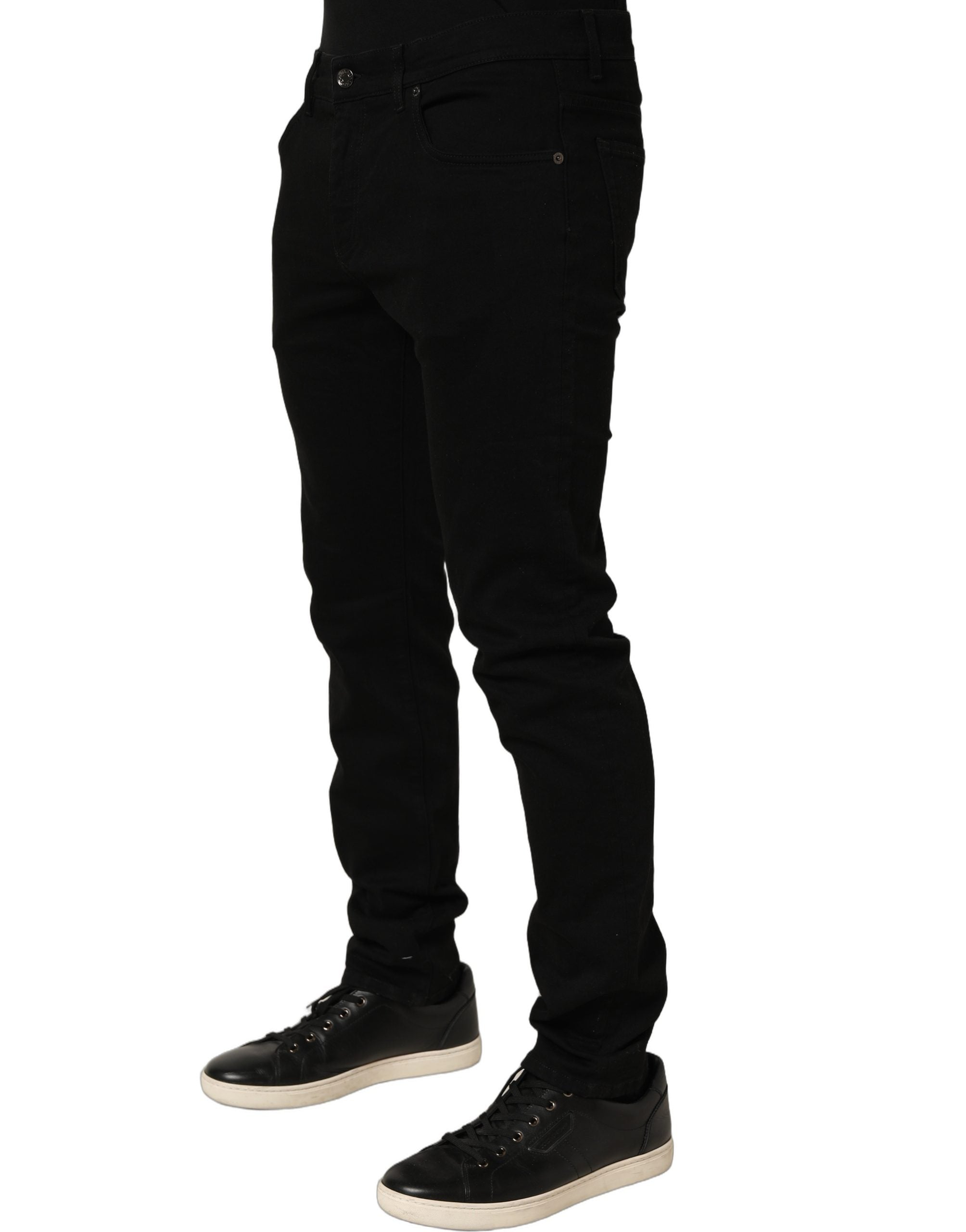 Dolce & Gabbana Black Cotton Stretch Skinny Denim Trouser Jeans