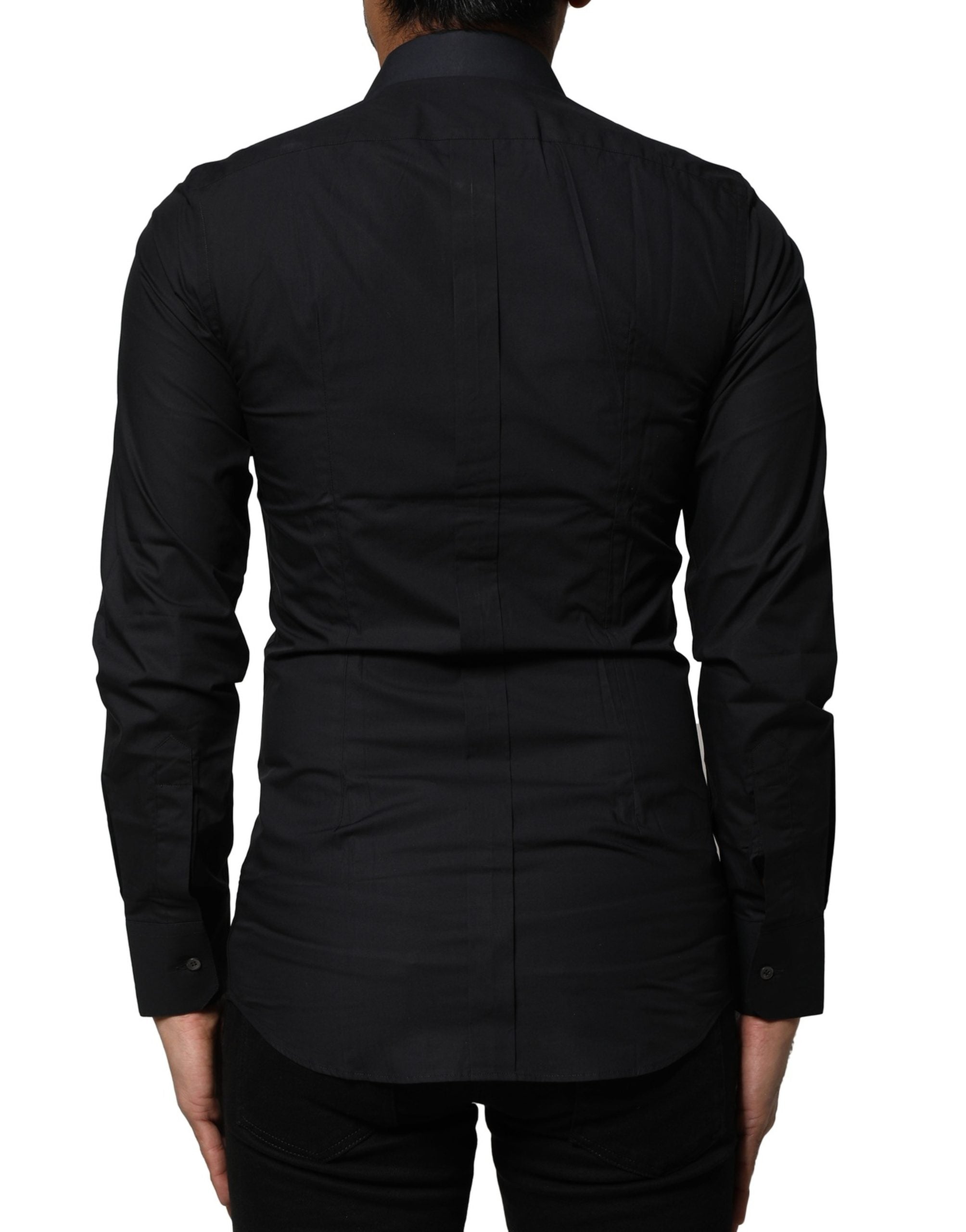 Dolce & Gabbana Black GOLD Long Sleeves Formal Dress Shirt