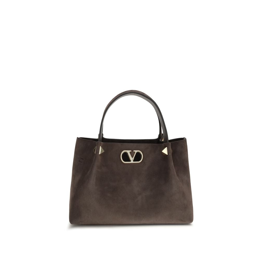 Valentino Garavani Brown Calf Leather Bos Taurus Handbag