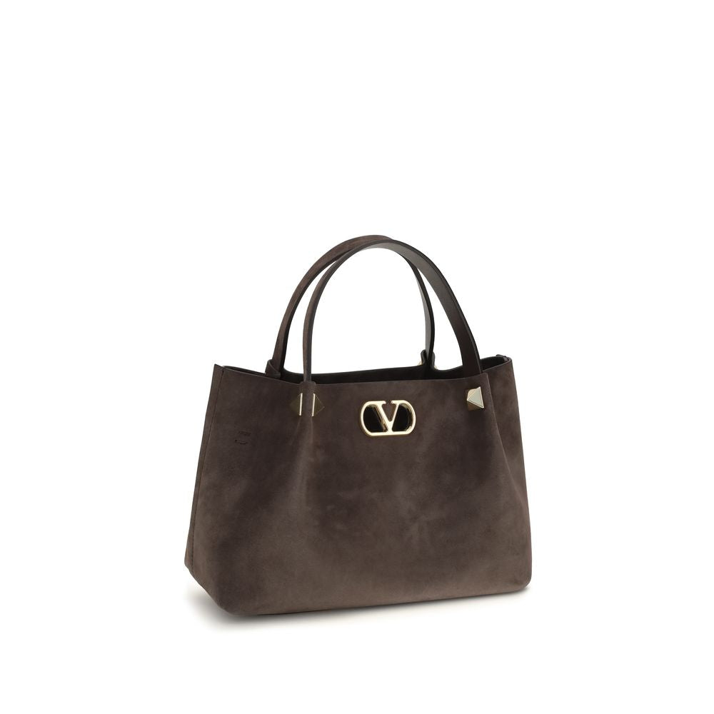 Valentino Garavani Brown Calf Leather Bos Taurus Handbag