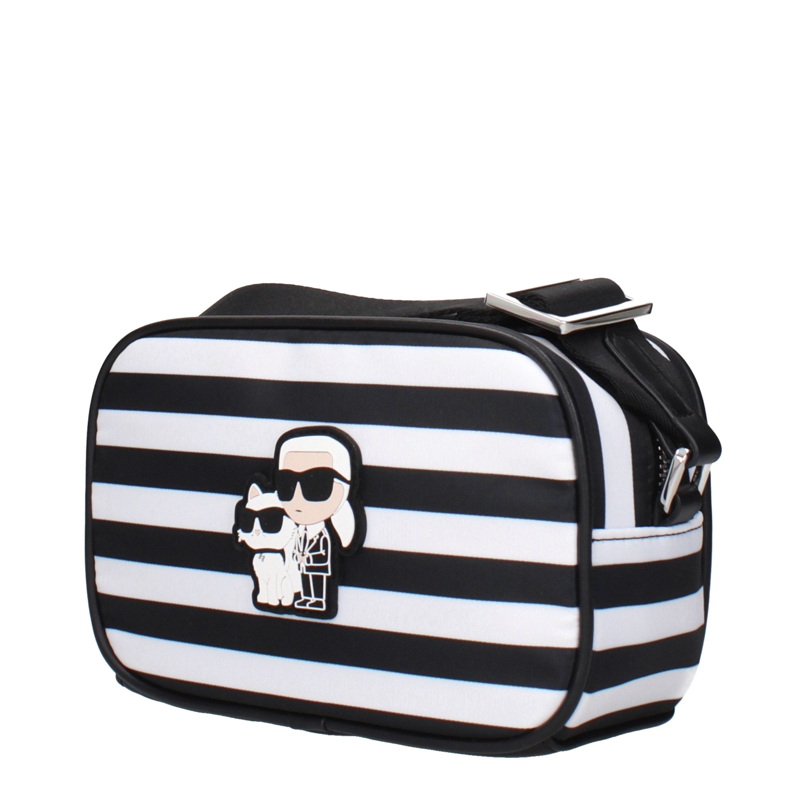 Karl Lagerfeld Black Fabric Crossbody Bag