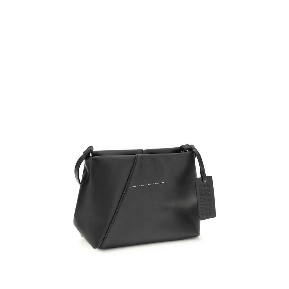 MM6 Black Calf Leather Bos Taurus Shoulder Bag