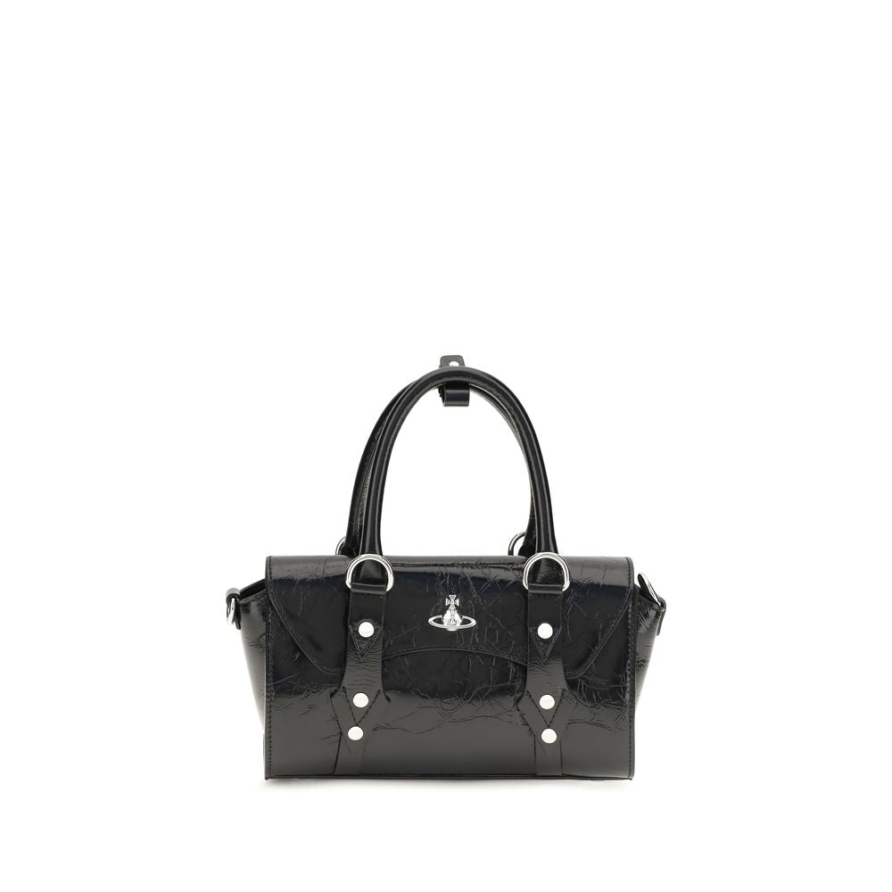 Vivienne Westwood Black Calf Leather Bos Taurus Shoulder Bag