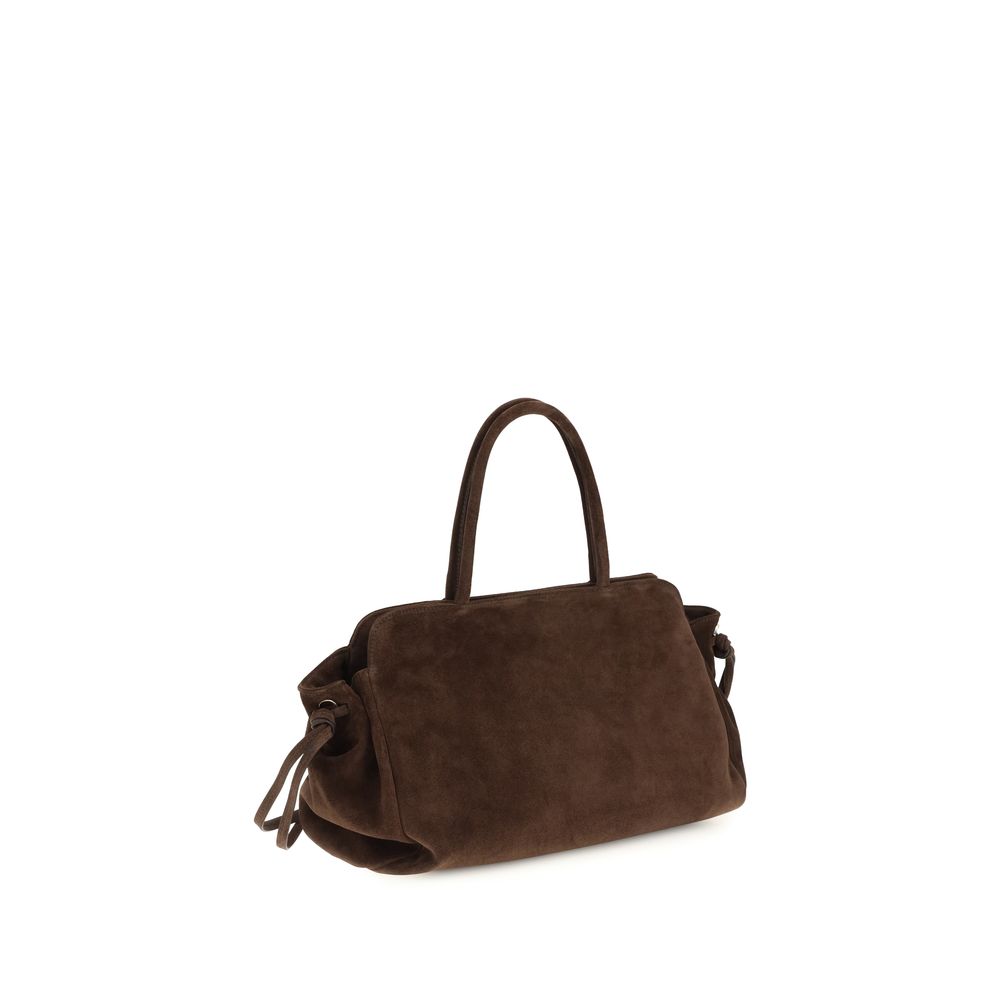Prada Brown Suede Leather Shoulder Bag