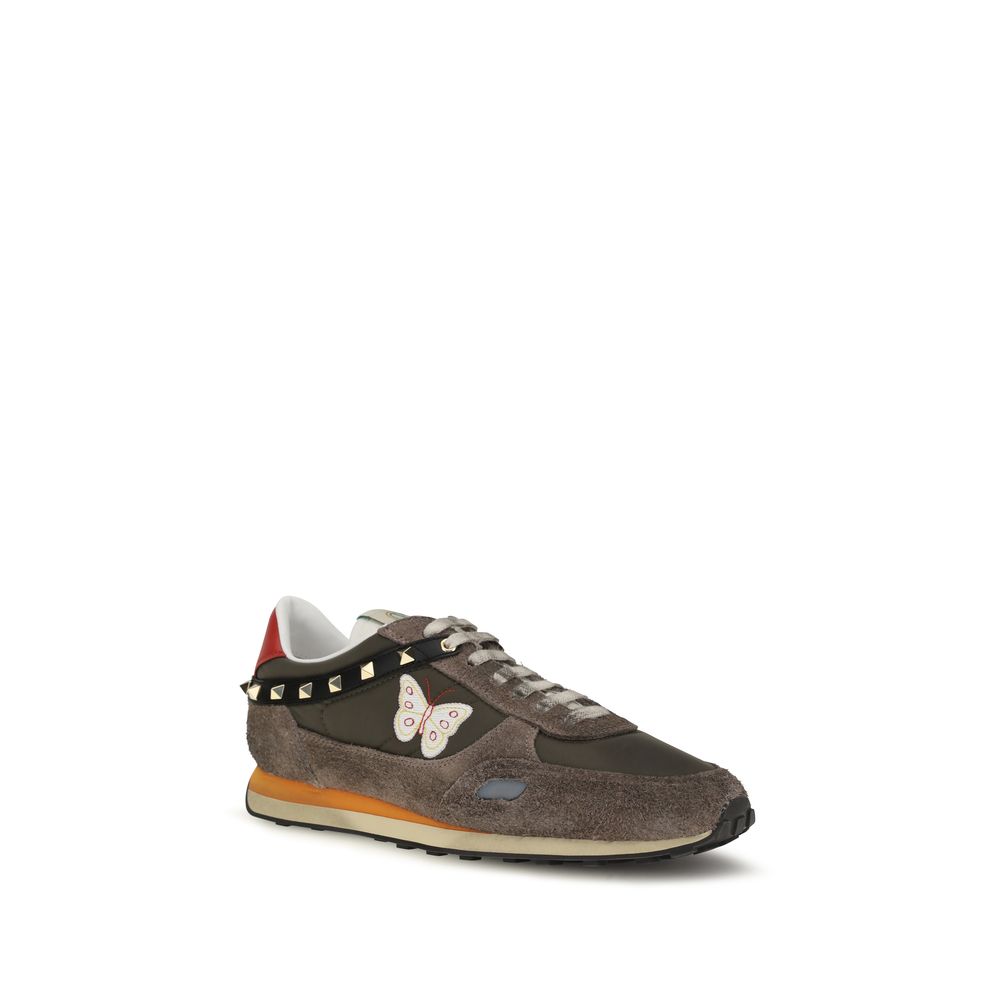 Valentino Garavani Brown Nylon Low Top Sneakers