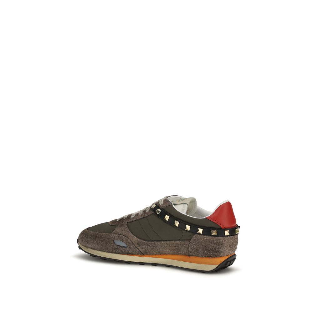 Valentino Garavani Brown Nylon Low Top Sneakers