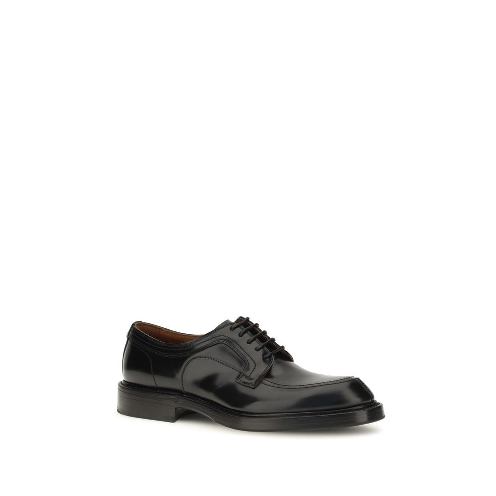 Dolce & Gabbana Black Calf Leather Bos Taurus Oxfords And Derbies