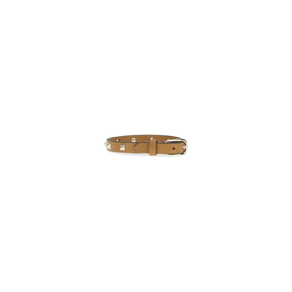 Valentino Garavani Brown Calf Leather Bos Taurus Bracelet