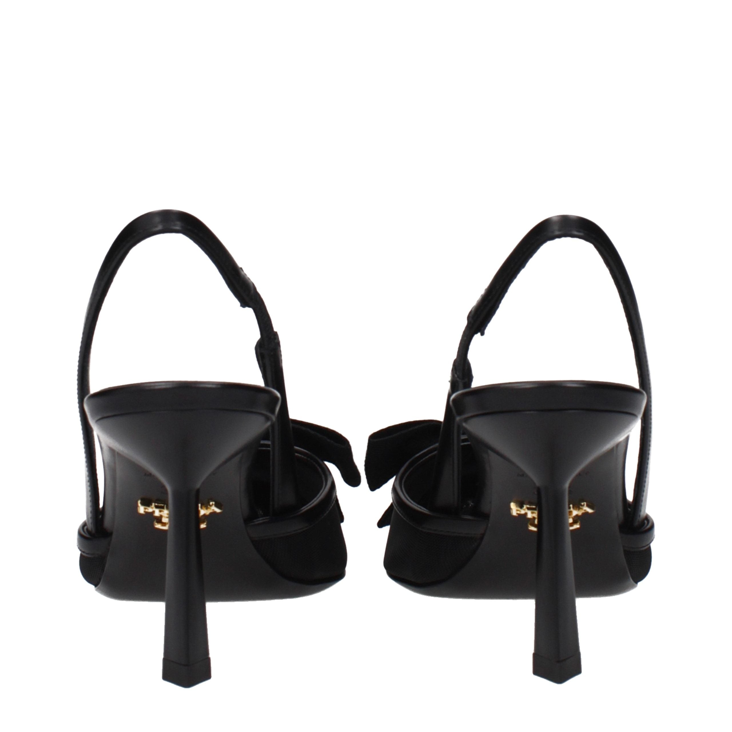 Prada Black Fibres High Heel Pumps