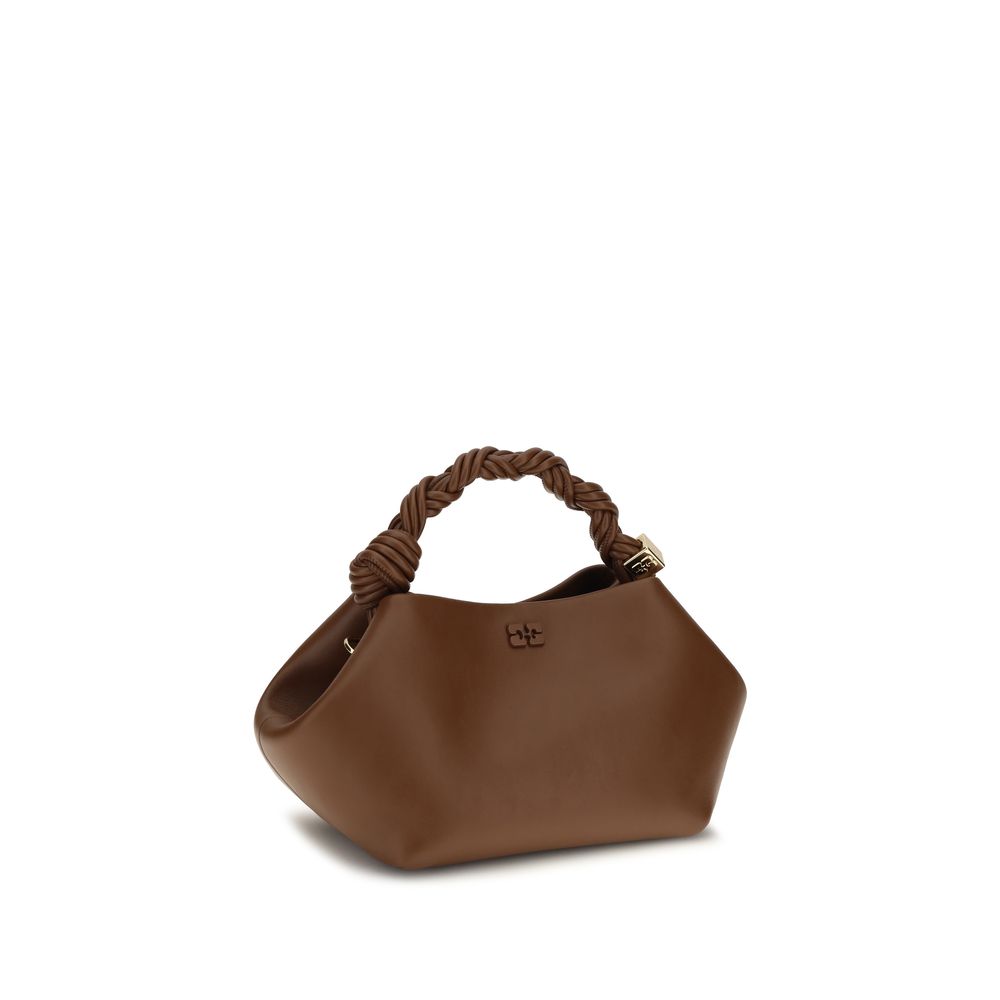 Ganni Brown Recycled Leather Shoulder Bag