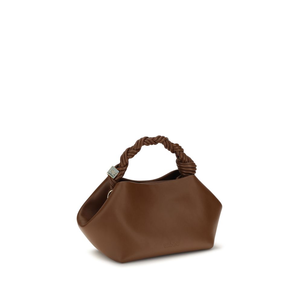 Ganni Brown Recycled Leather Shoulder Bag