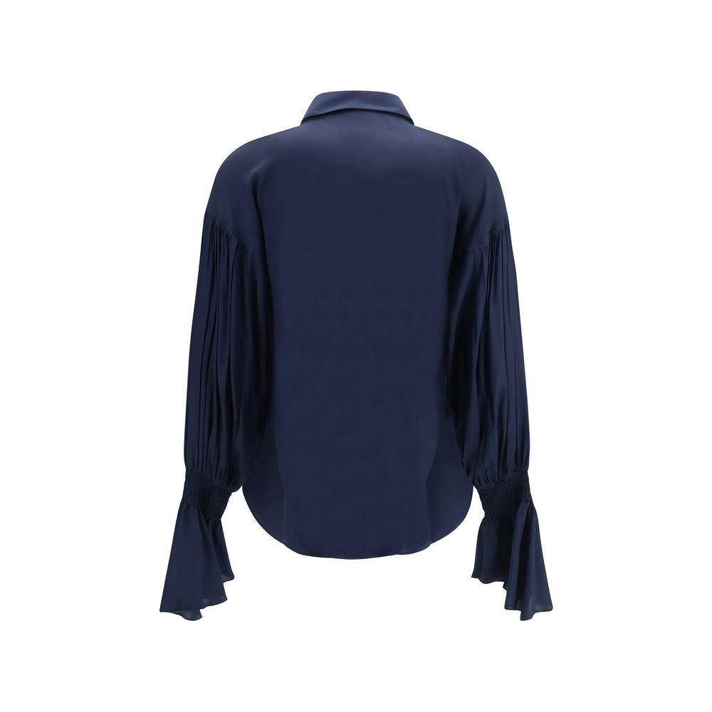 Ella Blue Silk Shirt