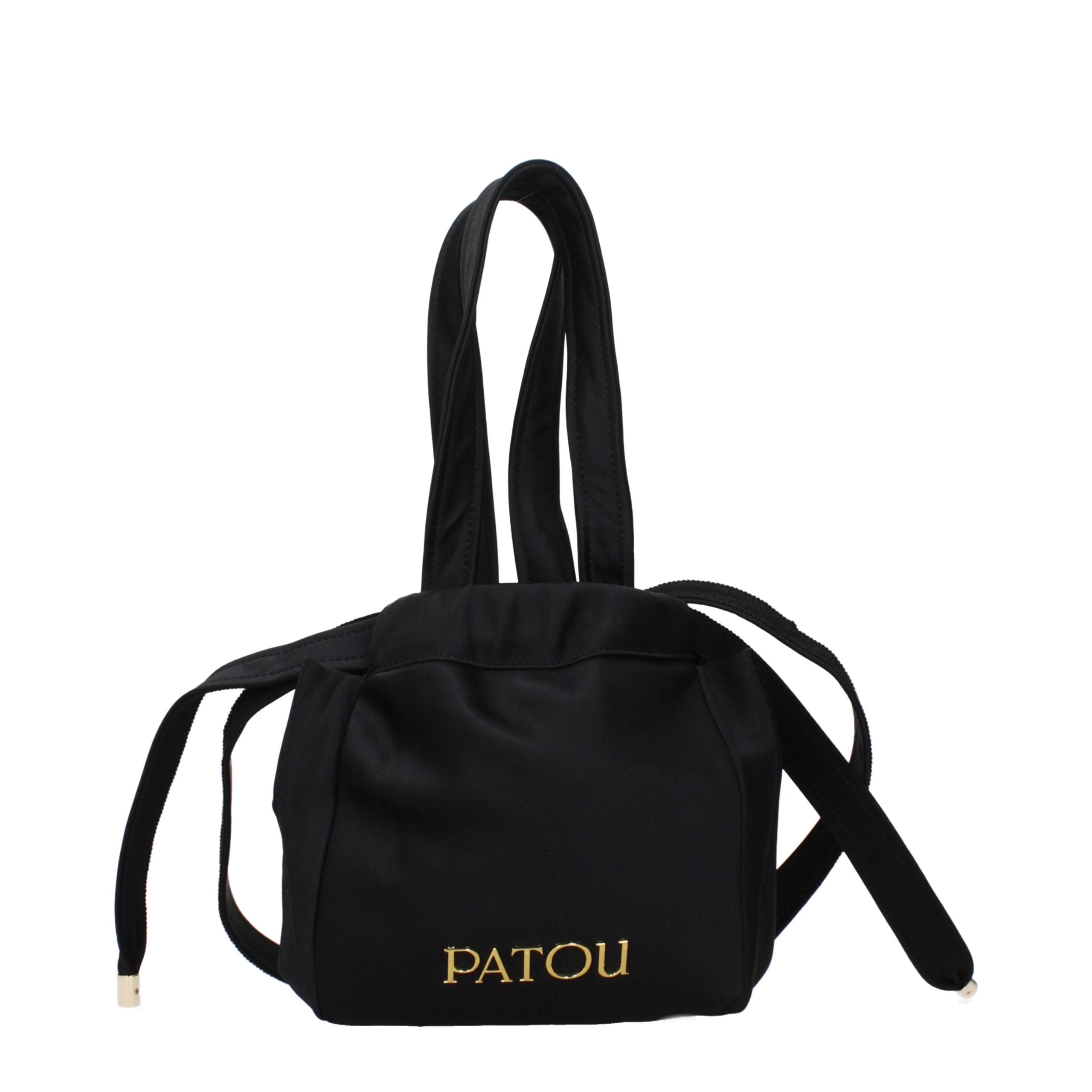 Patou Black Fabric Handbag