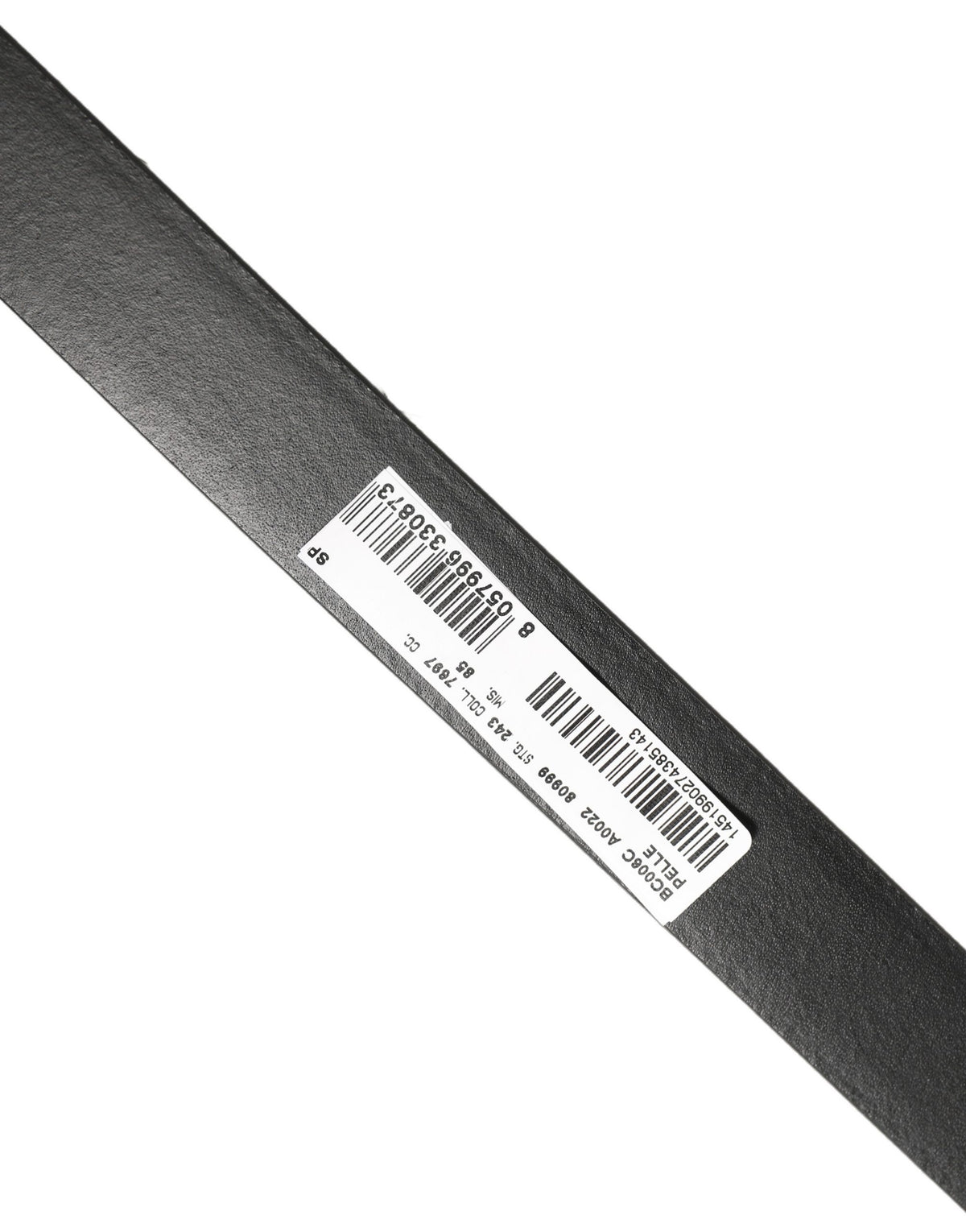 Dolce & Gabbana Black Classic Leather Silver Tone Buckle Belt
