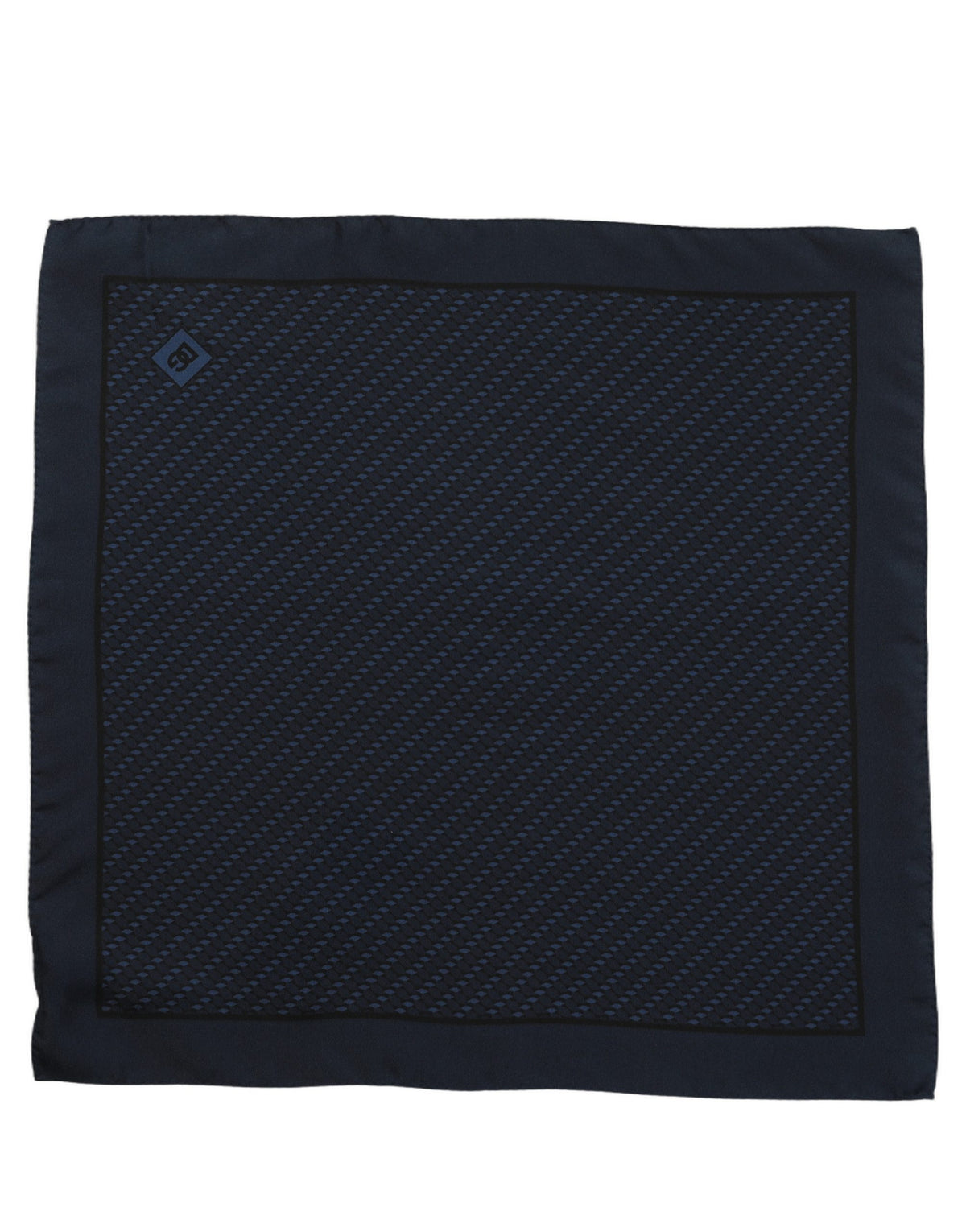 Dolce & Gabbana Dark Blue Silk Pocket Square Foulard Scarf