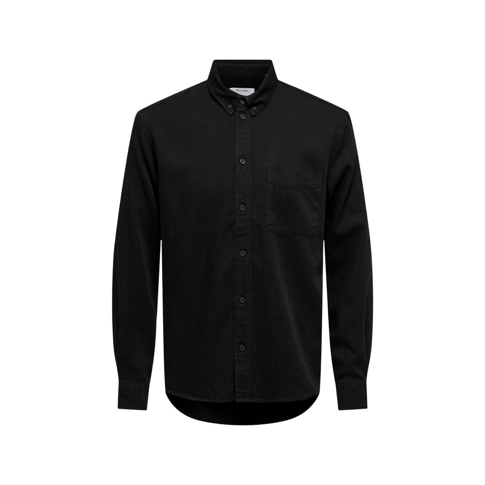 Only & Sons Black Denim Shirt