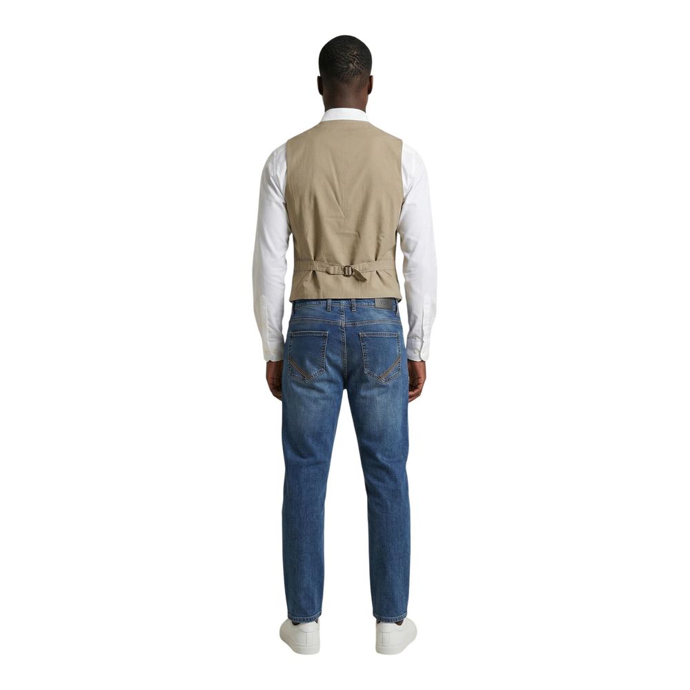 Gianni Lupo Beige Cotton Waistcoat