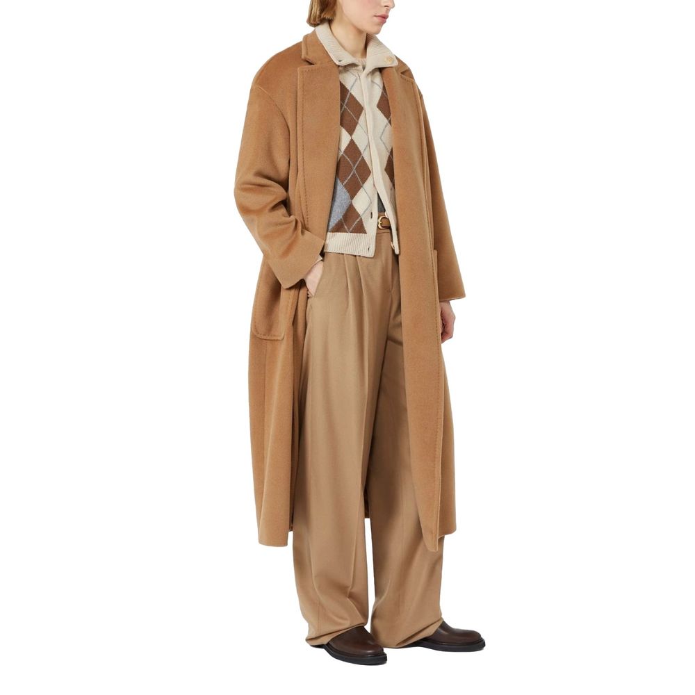 Max Mara Brown Virgin Wool Casual Pants