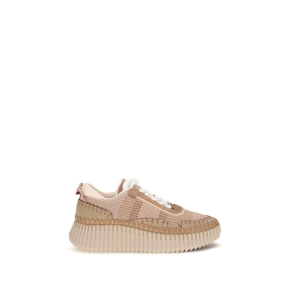 Chloé Beige Synthetic Athletic Sneakers
