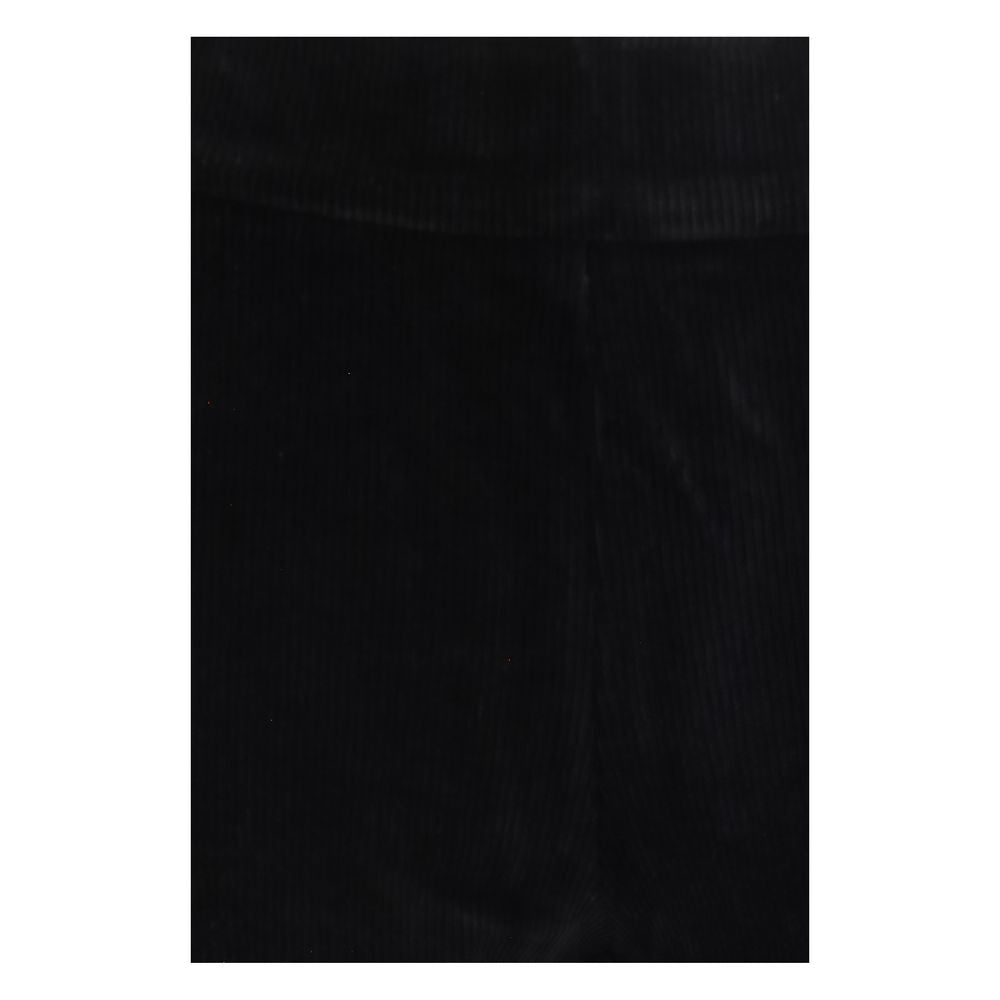 Avenue Montaigne Black Cotton Flared Pants