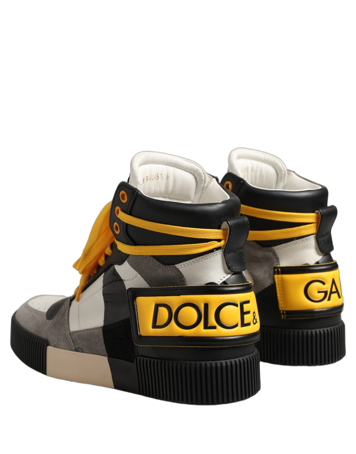 Dolce & Gabbana Multicolor Leather High Top Men Sneakers Shoes